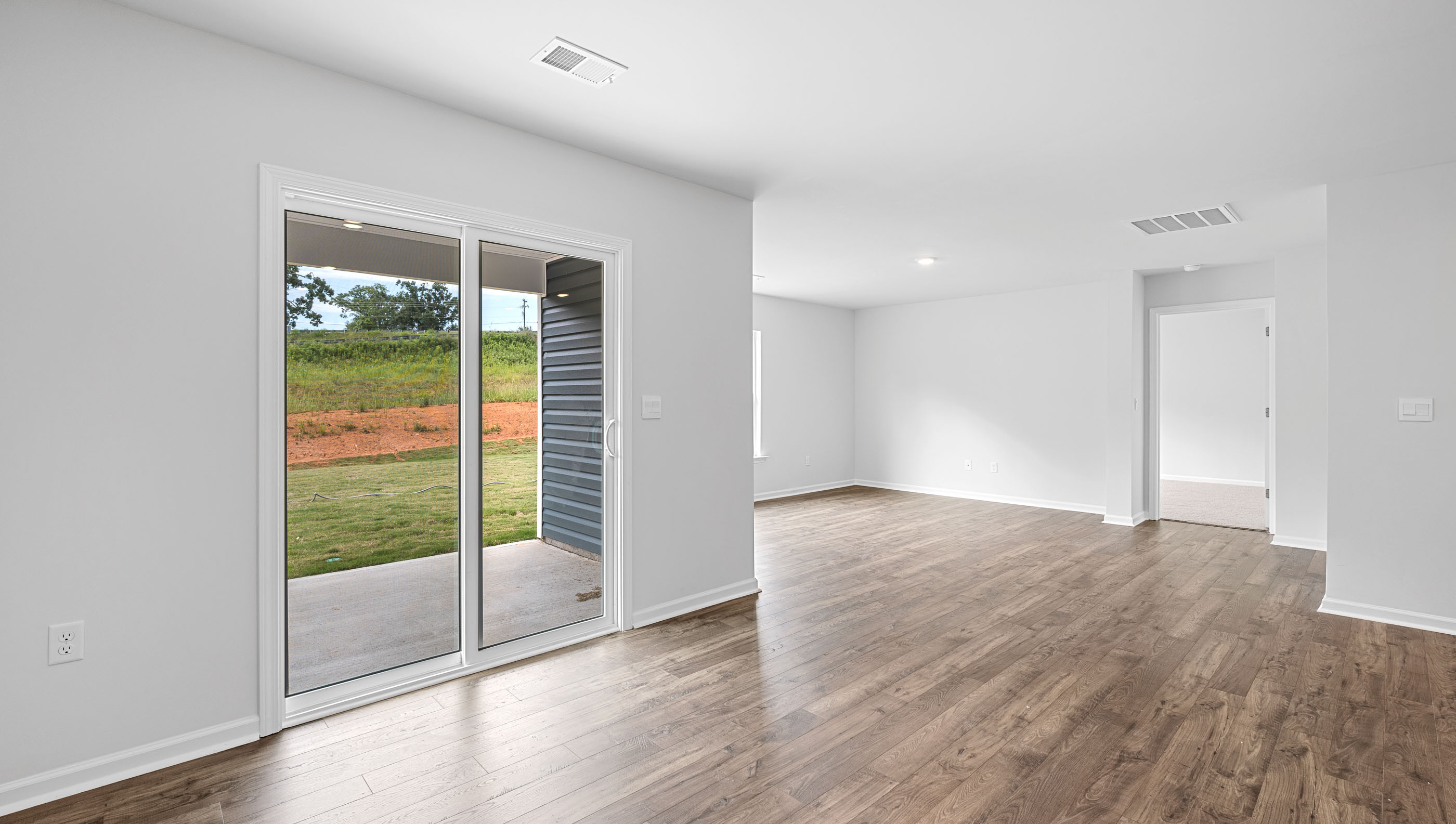 Dining room with window.