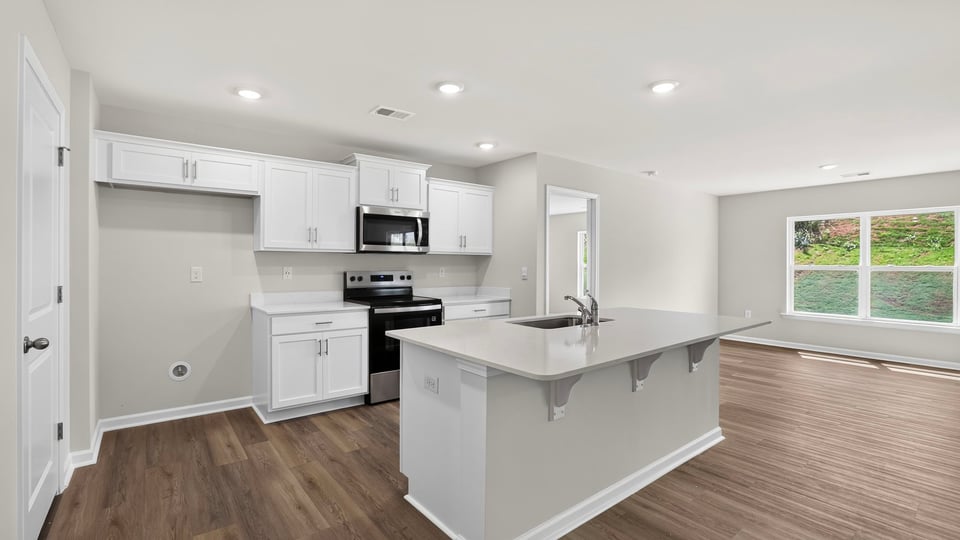 Kitchen with island.