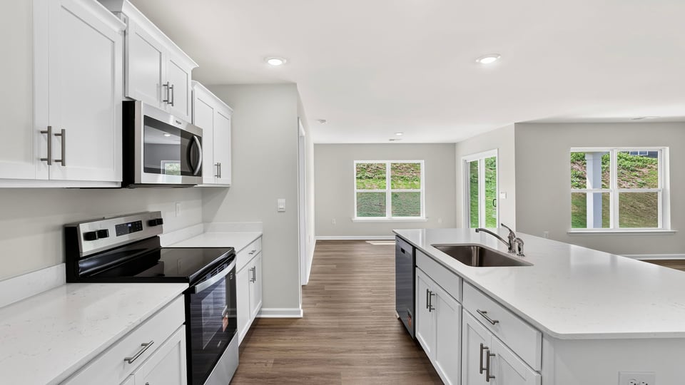 Kitchen with island.
