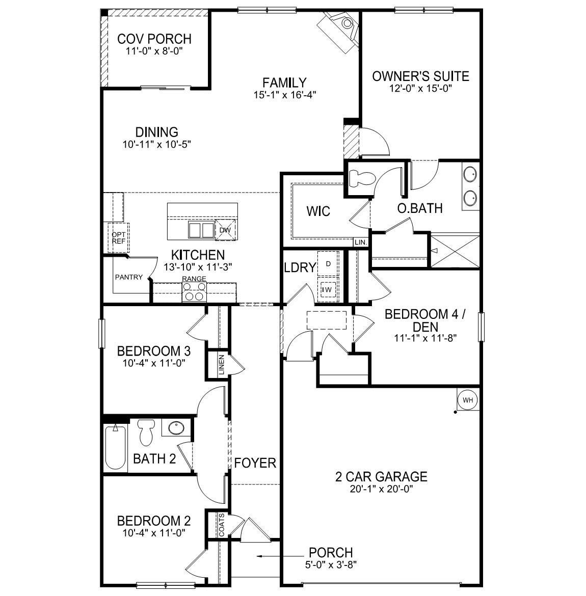 First floor floorplan of Cali.