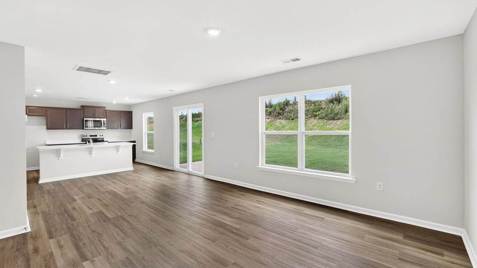 Living room with windows.