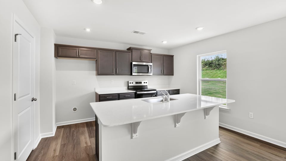 Kitchen with island.
