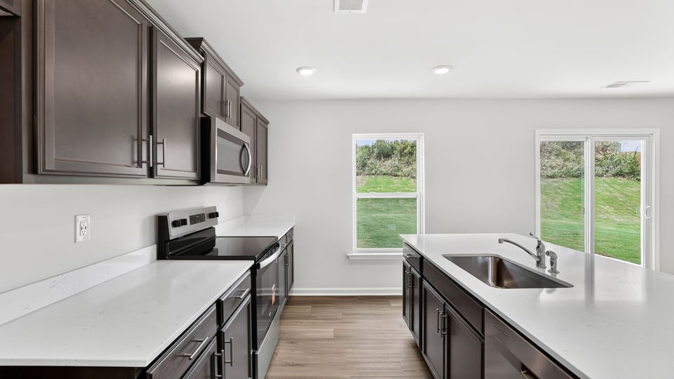 Kitchen with island.