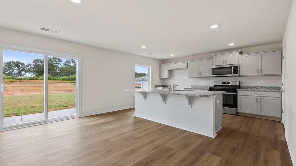 Kitchen with island.