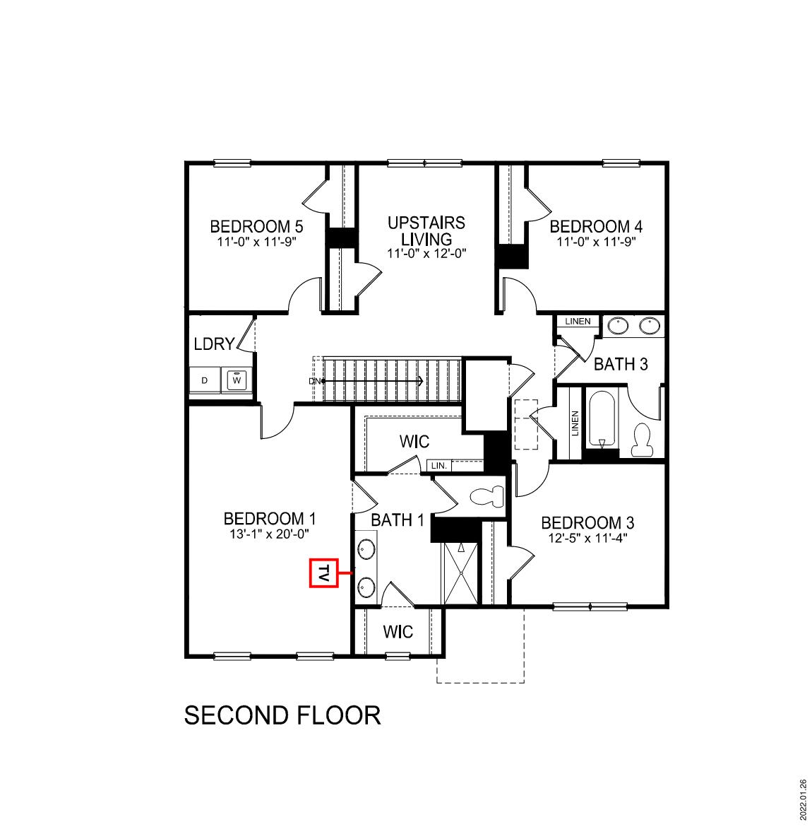Hayden second floor floorplan.