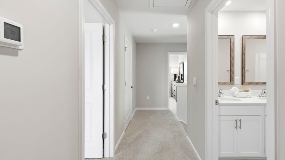 Hallway with stairs.