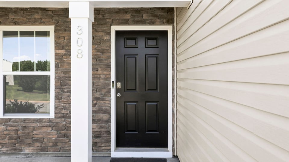 View of front door.