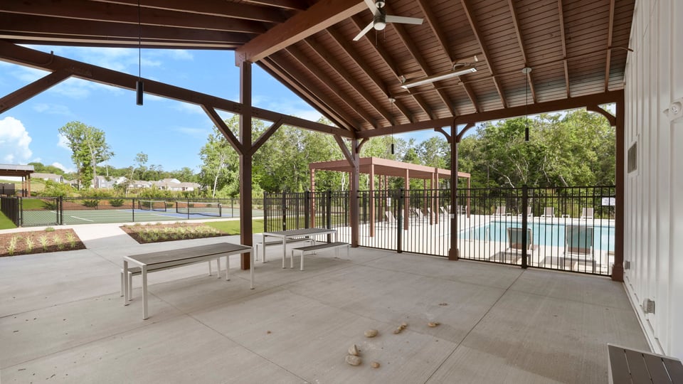 Pool with cabana.