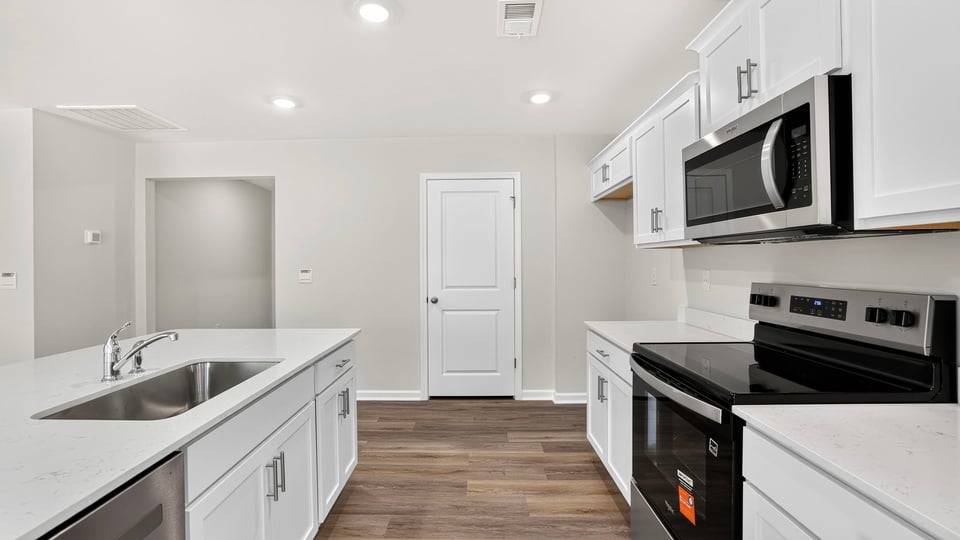 Kitchen with island.