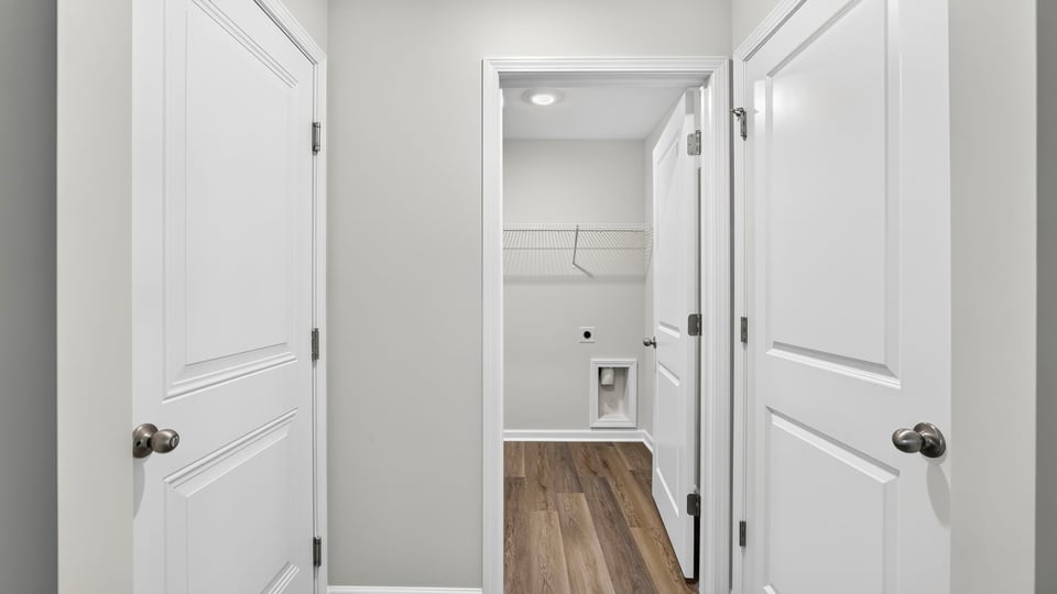 Bathroom with double sink vanity.