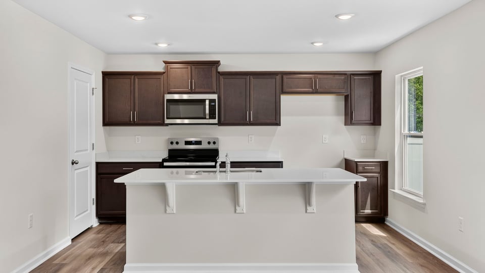 Kitchen with island.