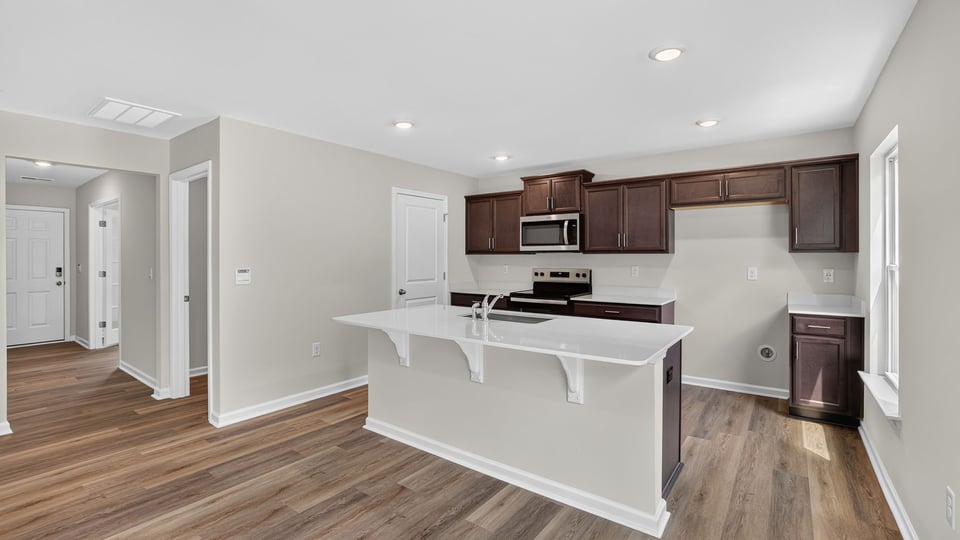 Kitchen with island.