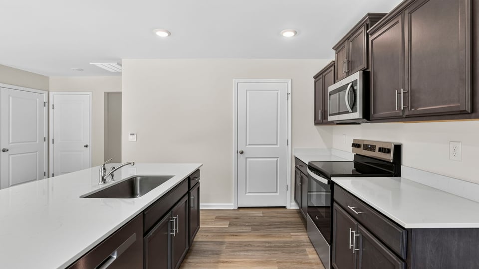Kitchen with island.