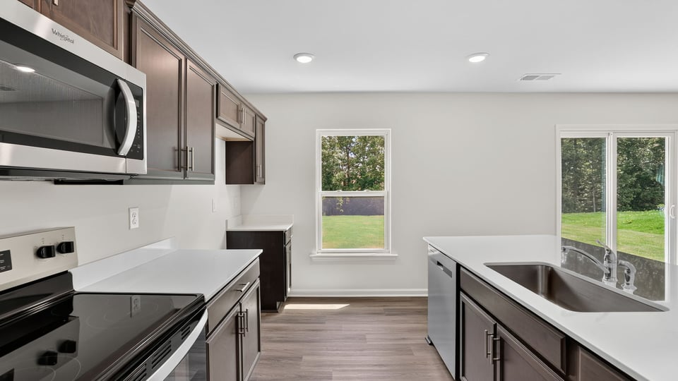 Kitchen with island.