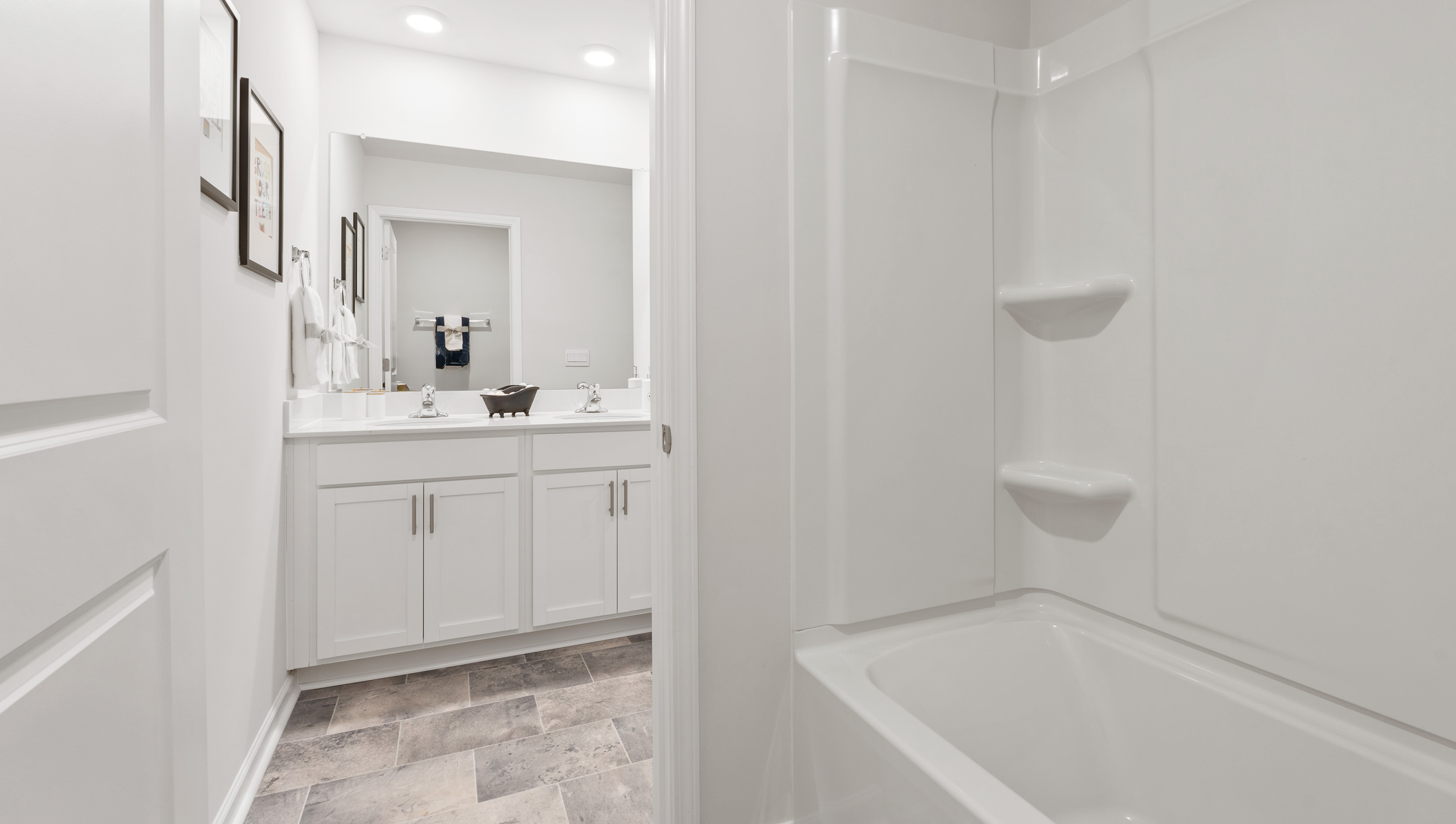 Bathroom with bathtub.