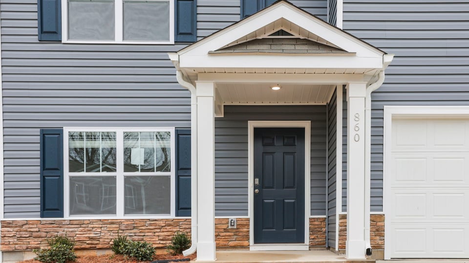 View of the front of Hayden home.
