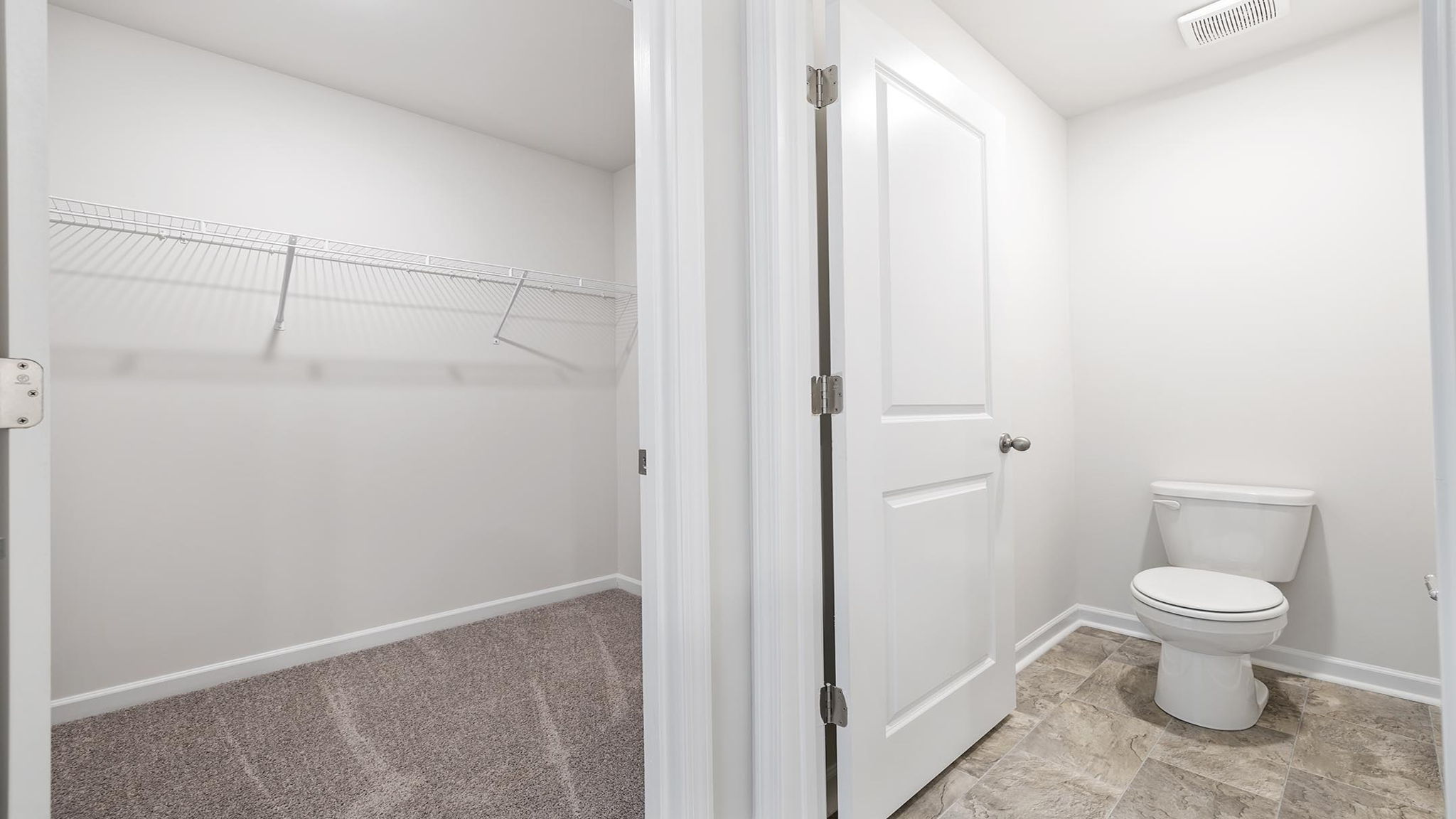 Bathroom with closet view.