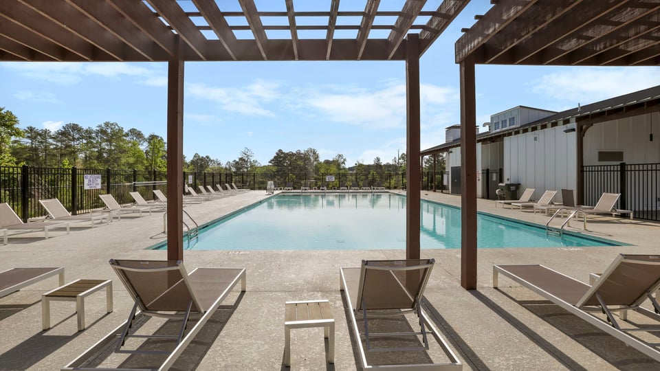 Pool with cabana.