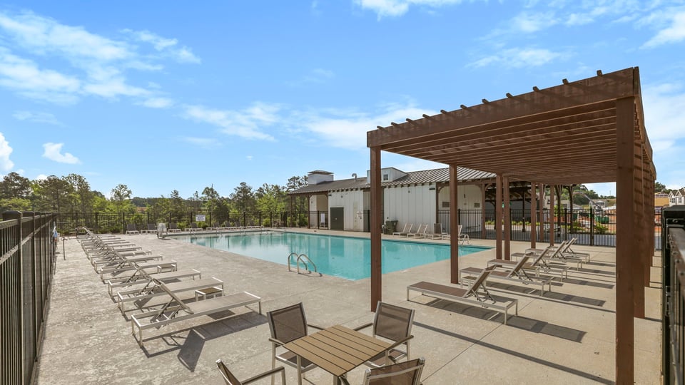 Pool with cabana.