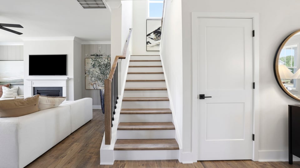 View of stairs to bedroom.
