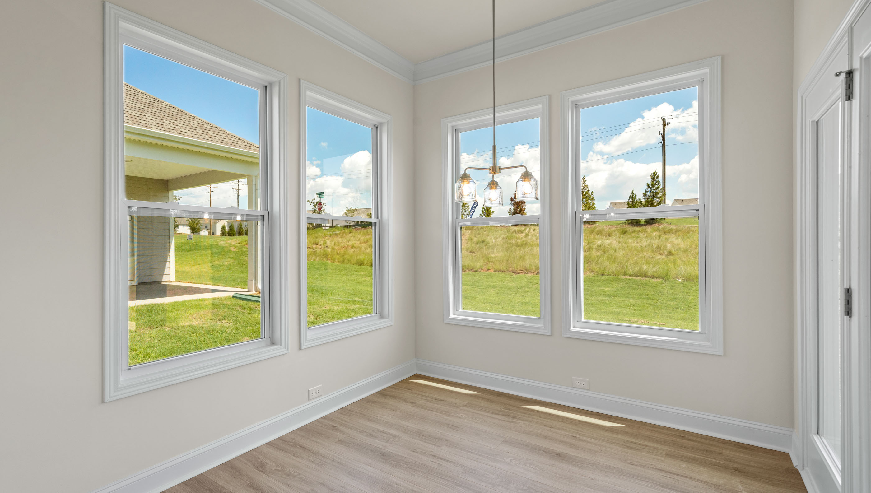 Sunroom with windows.