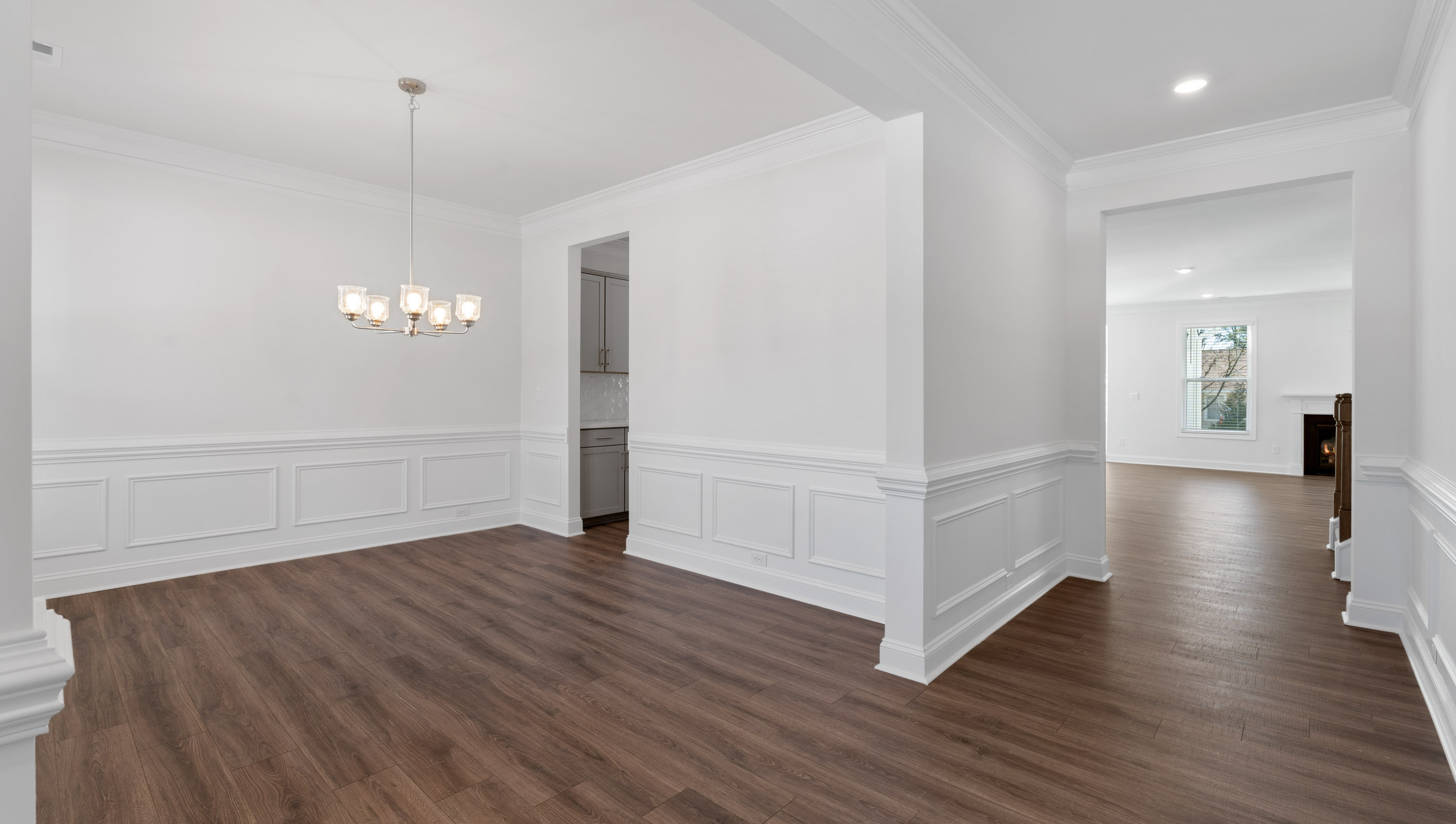 View of entry and dining room entry.