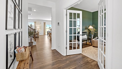 Foyer to kitchen and living room.