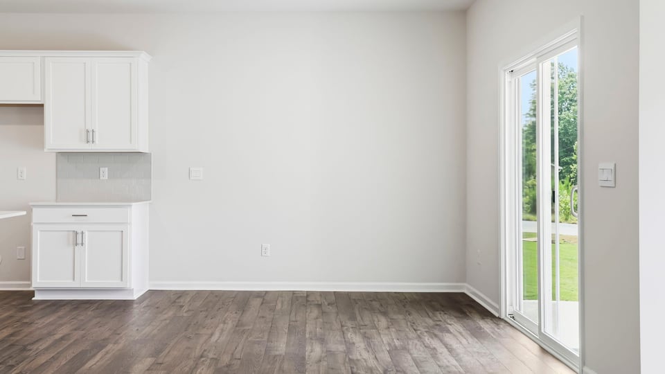 Livingroom with sliding door.