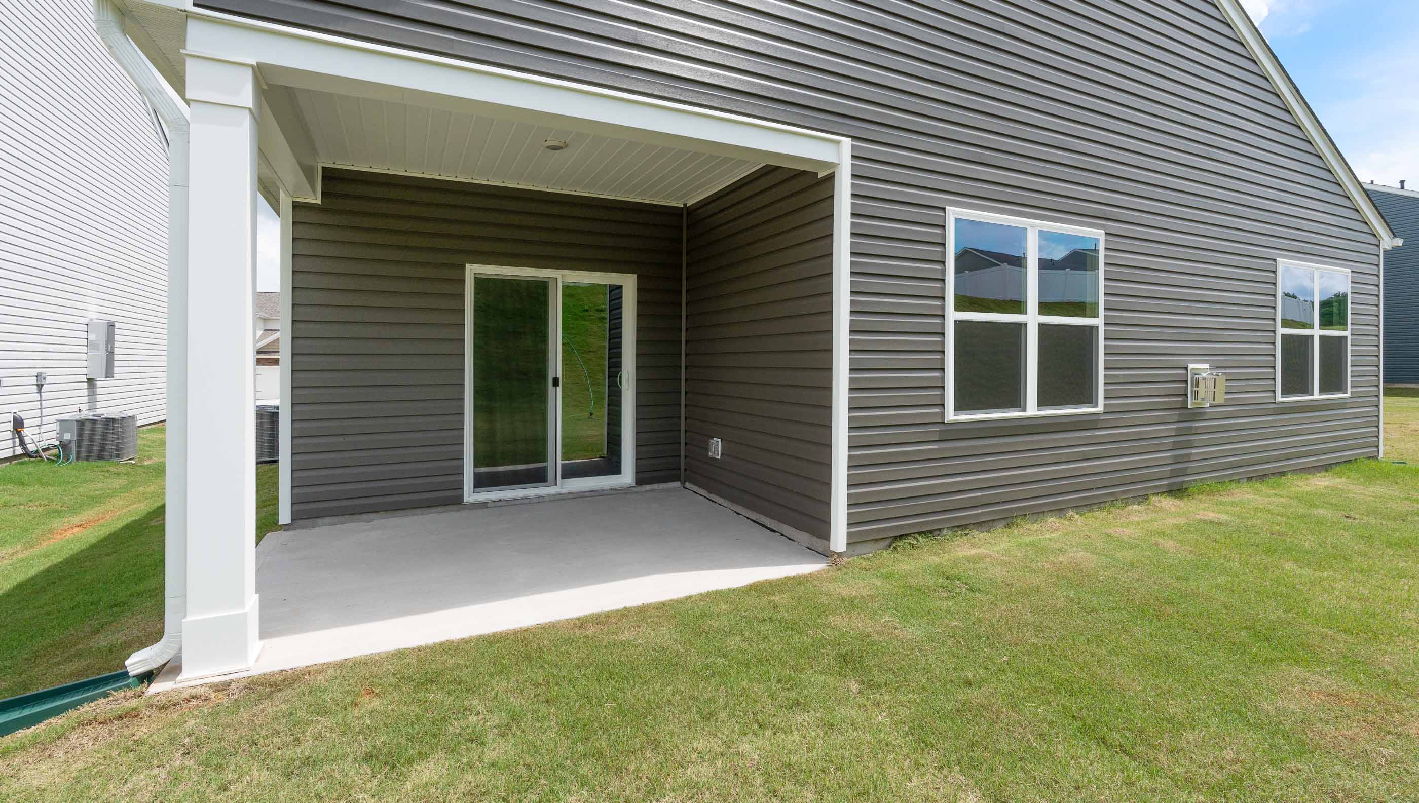 Covered patio of home