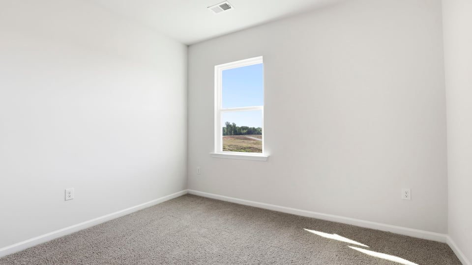Dining room with windows.