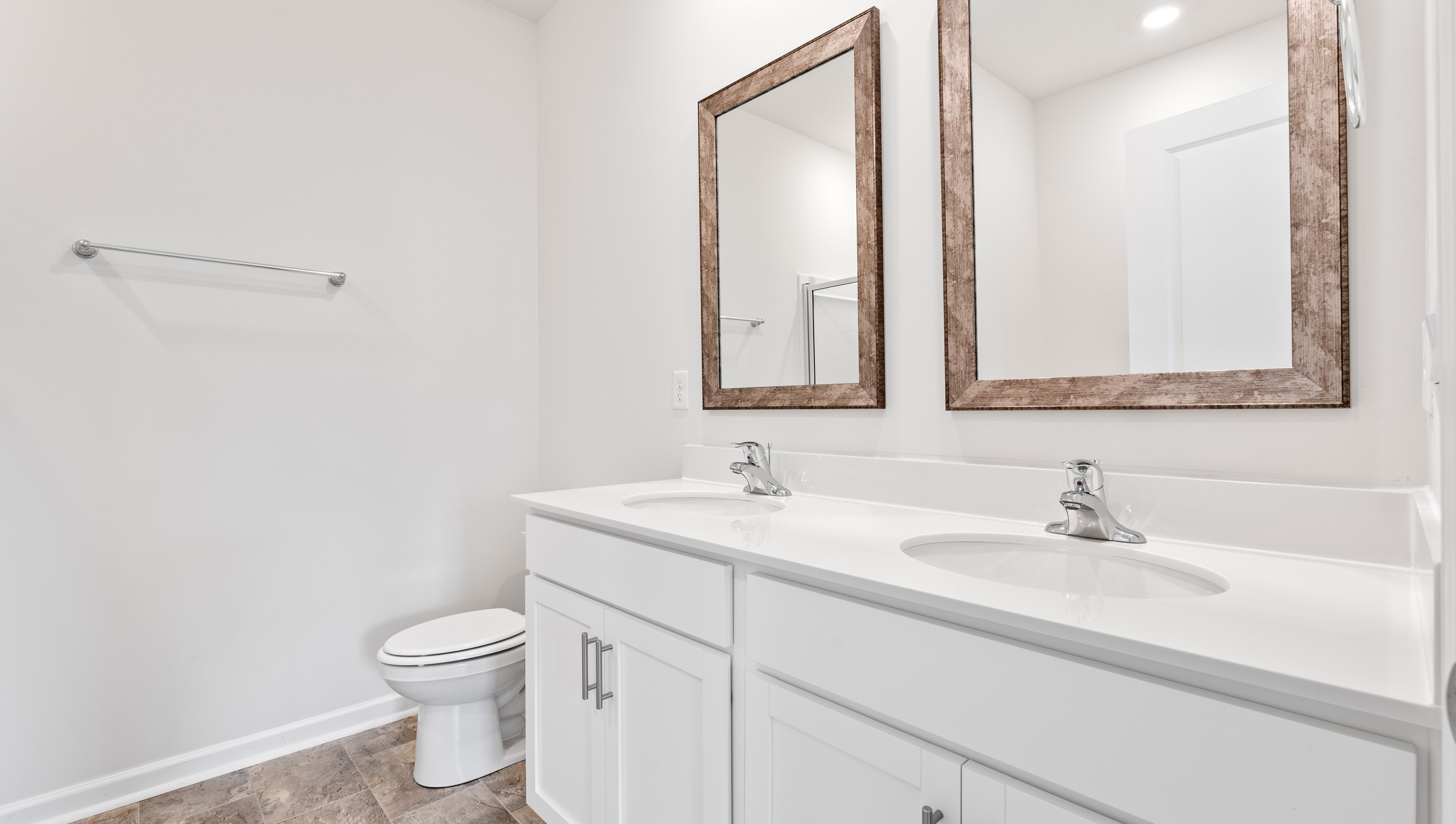 Bathroom with vanity.