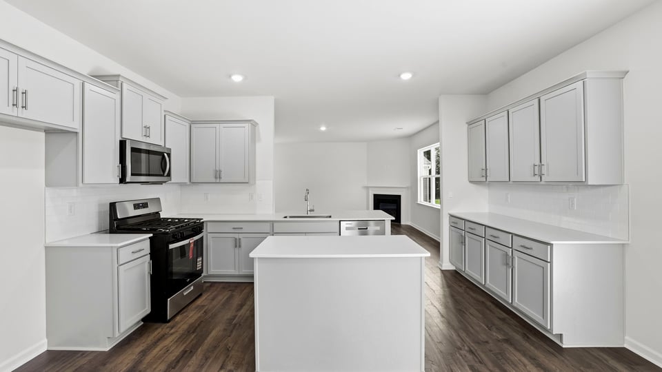 Kitchen with island.