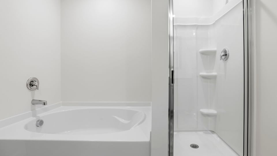 Bathroom with double vanity.