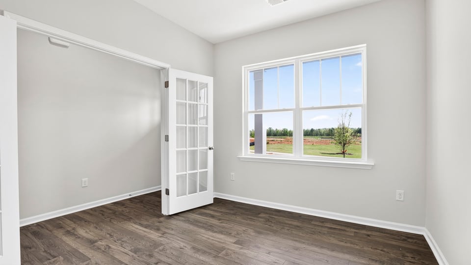 Flex room with windows.