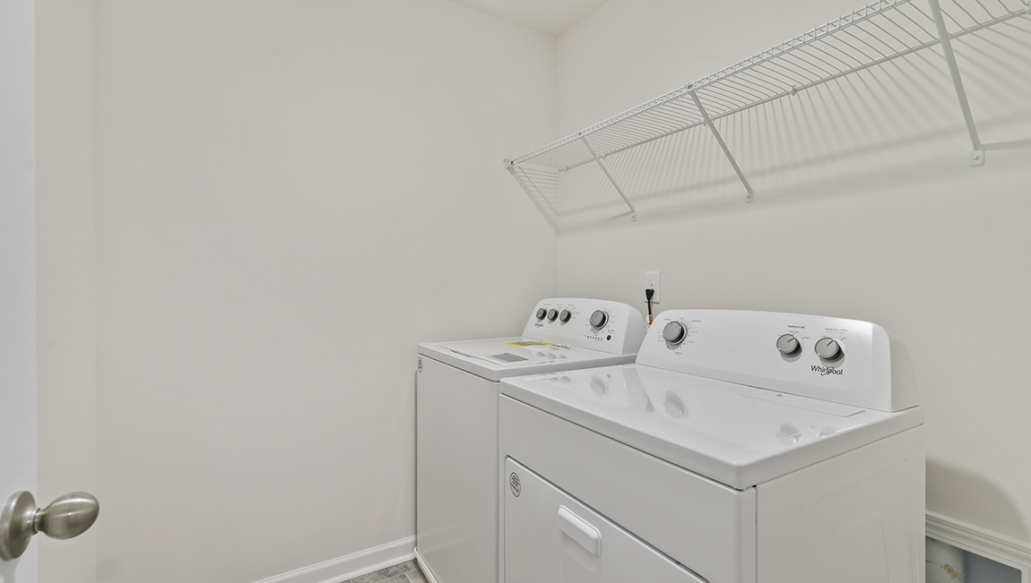 Walk in laundry area.