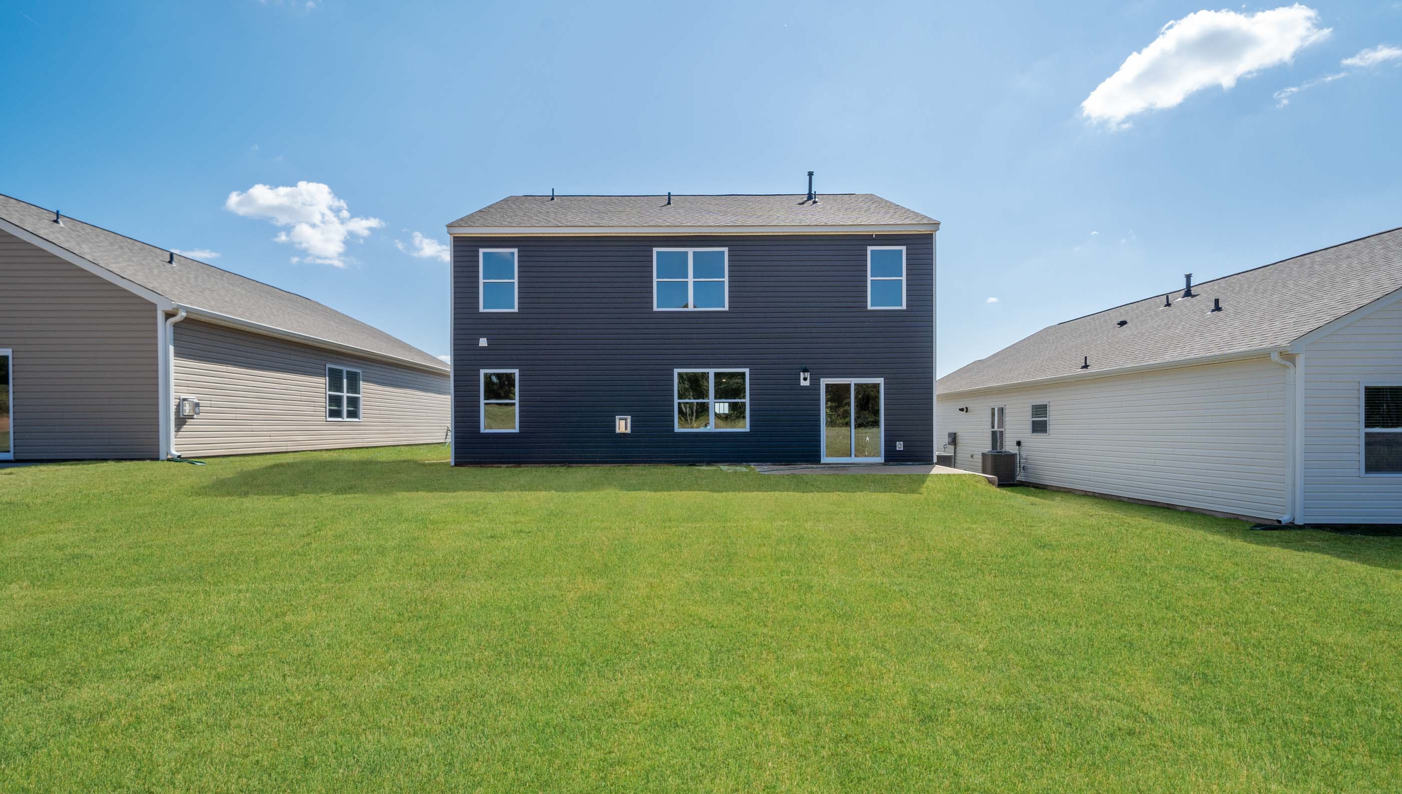 Rear exterior of home.