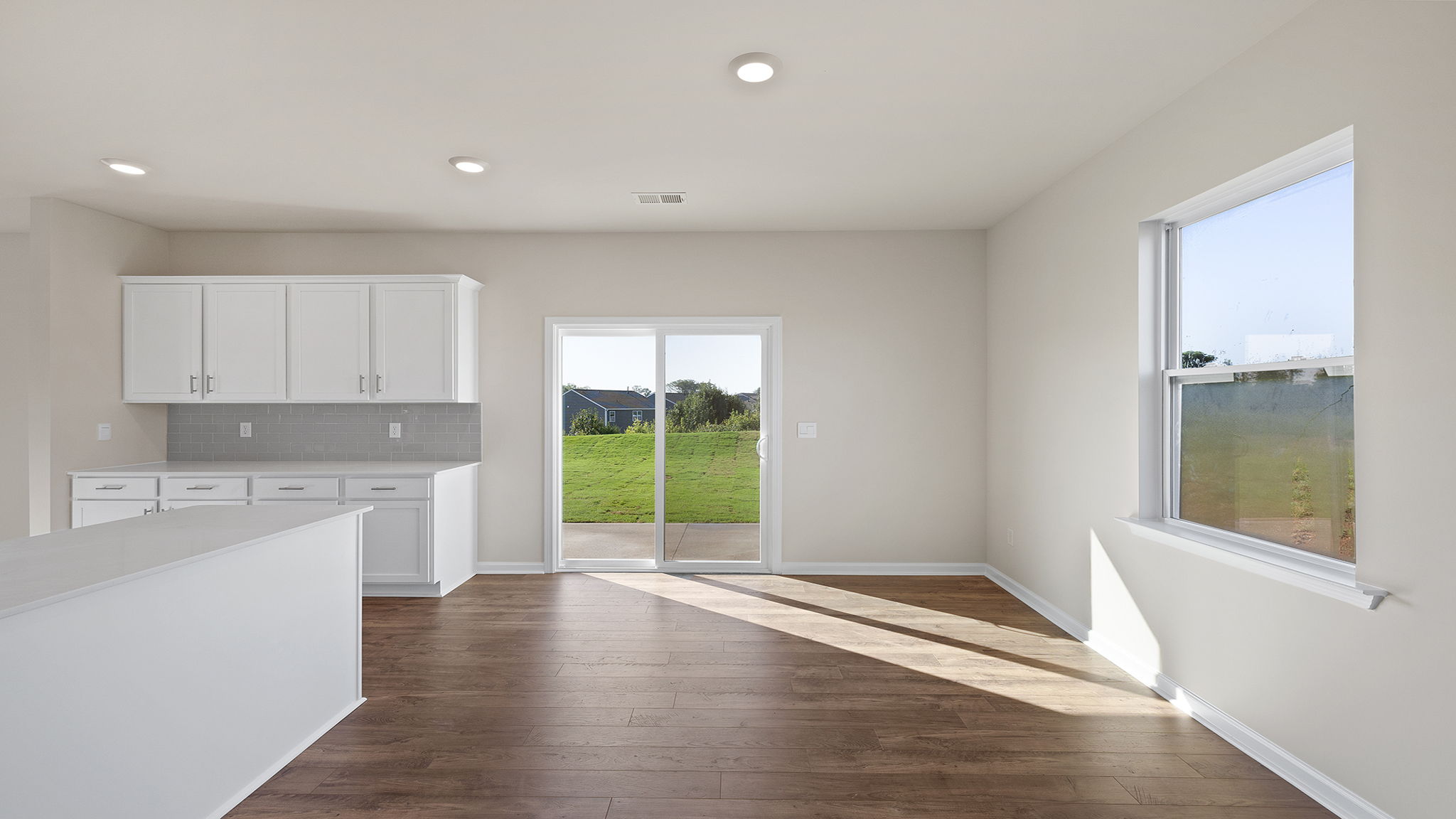 Breakfast area with windows.