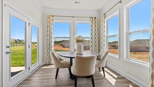 Sun room with windows.