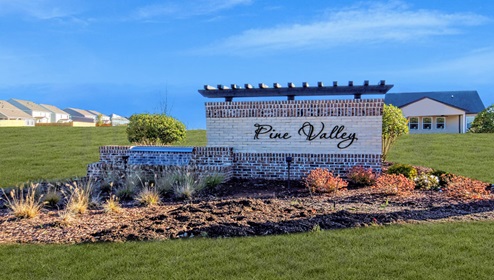 Entryrance sign at villas.
