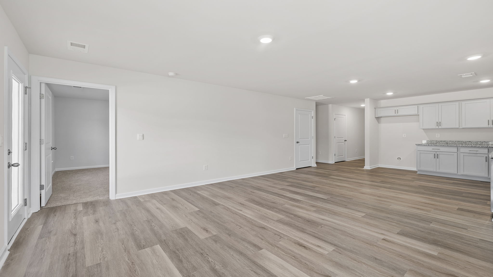 Primary bedroom off the family room.