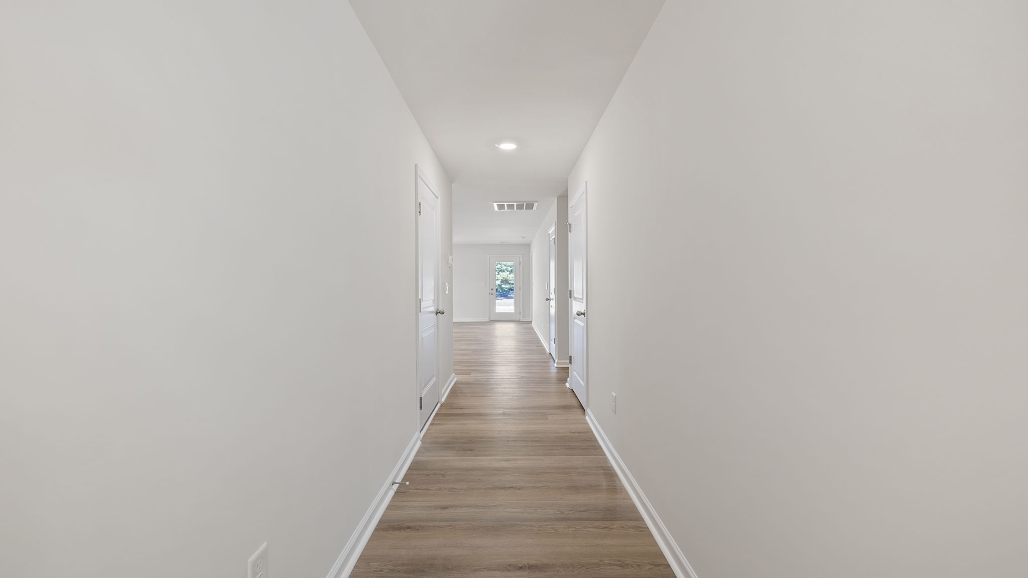 View of hallway to the living areas.