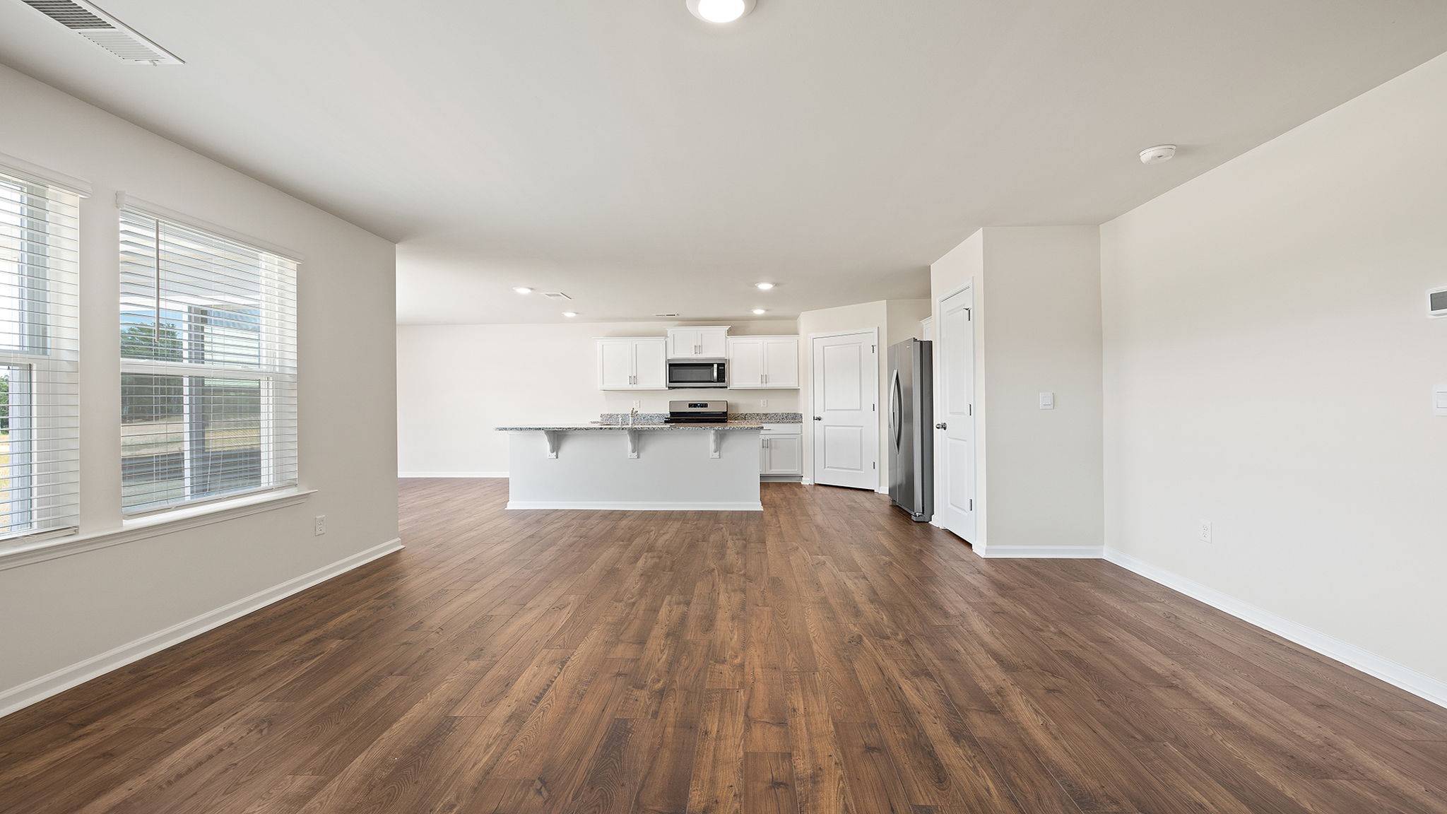 View of kitchen from family room.