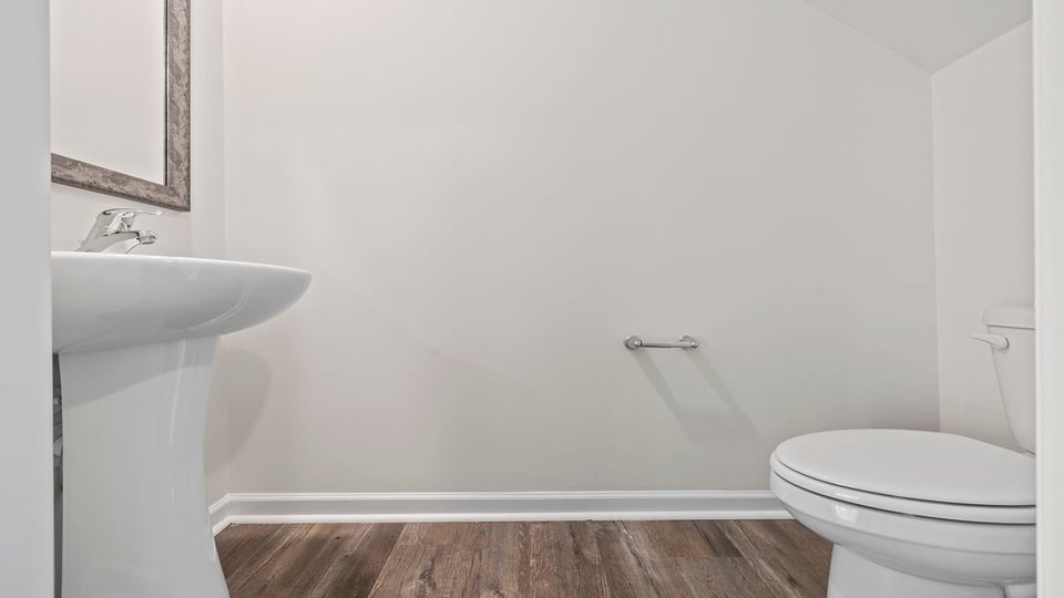 Half bathroom on the main level.