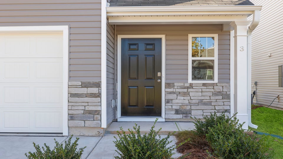 Inviting covered porch.