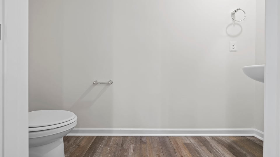 Half bathroom on the main level.