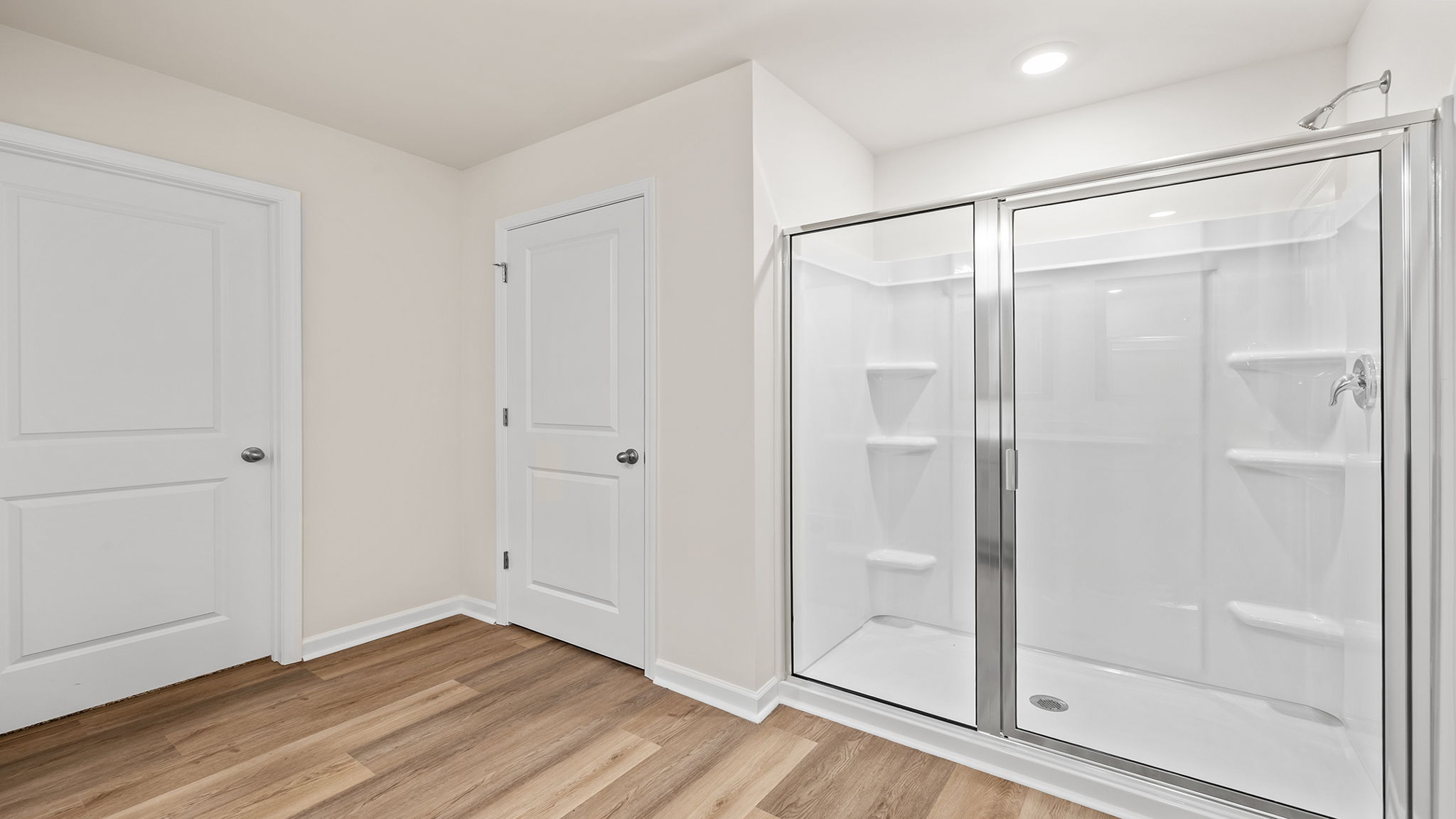 Primary bathroom walk in shower.