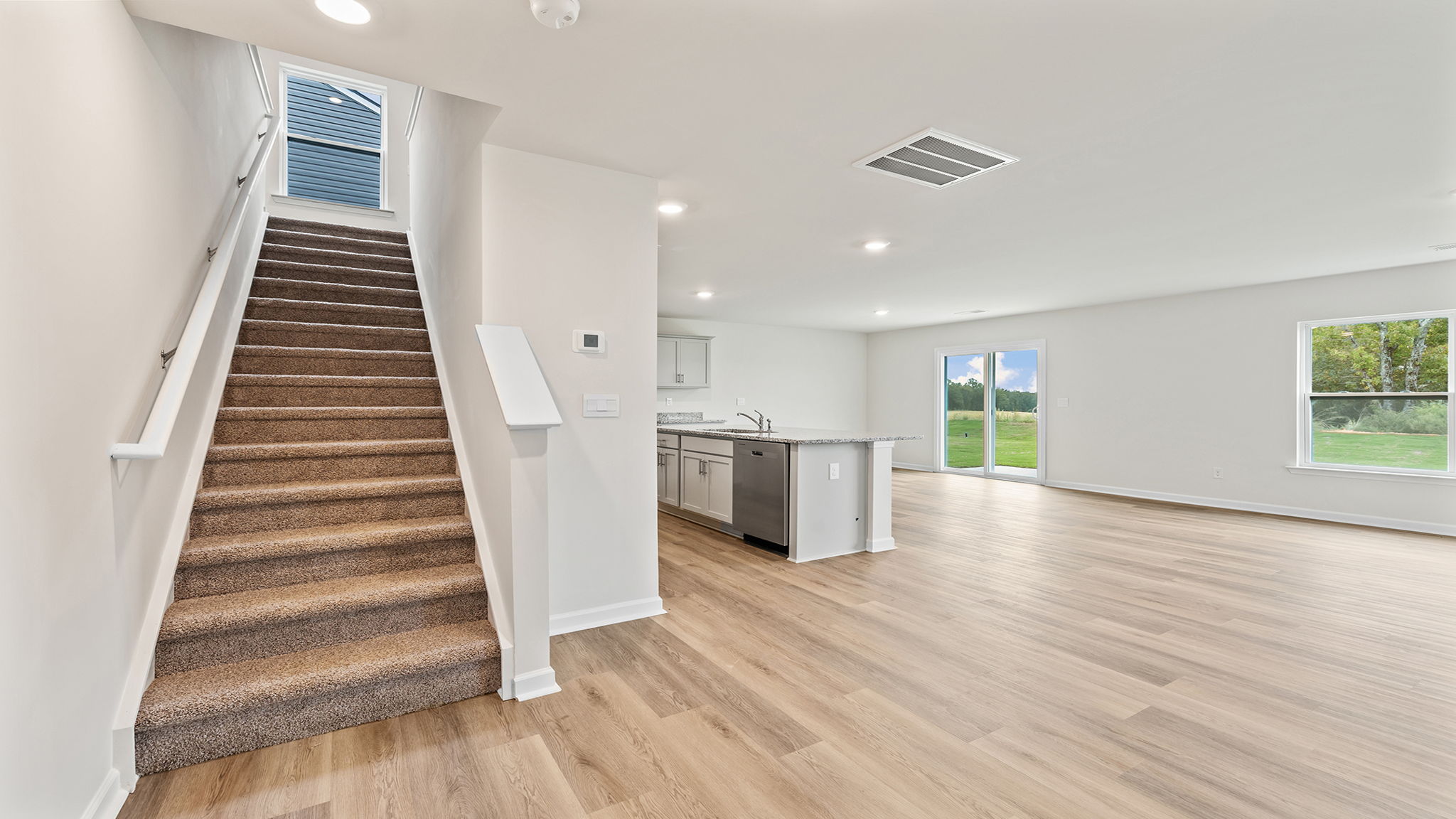 Staircase to upper level.