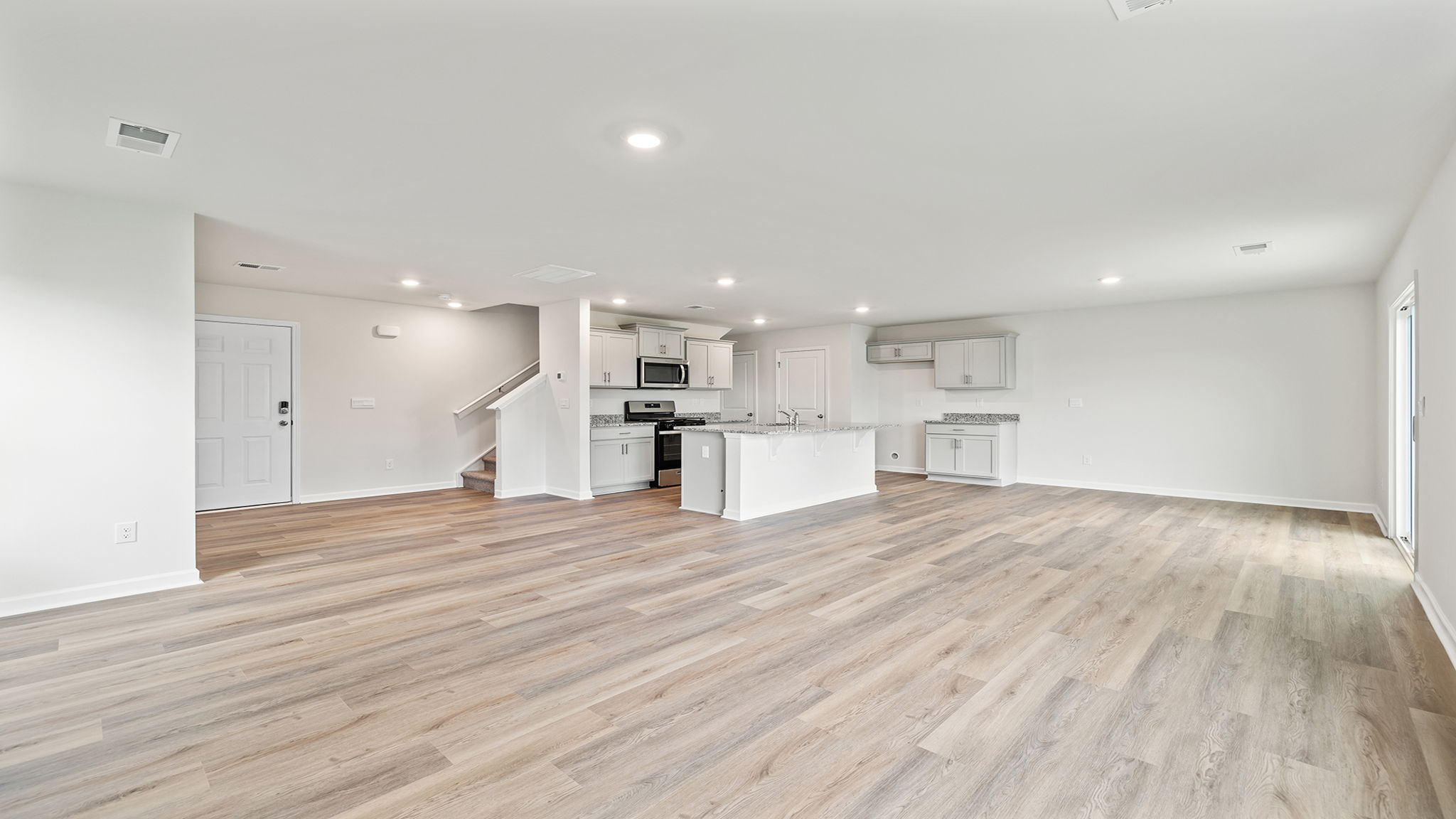 View from family room toward the kitchen.