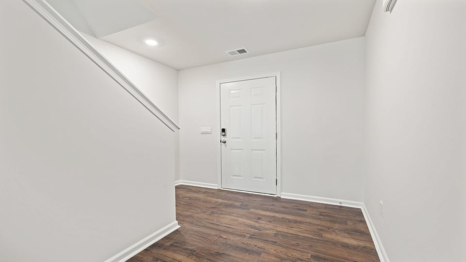 View of front door.