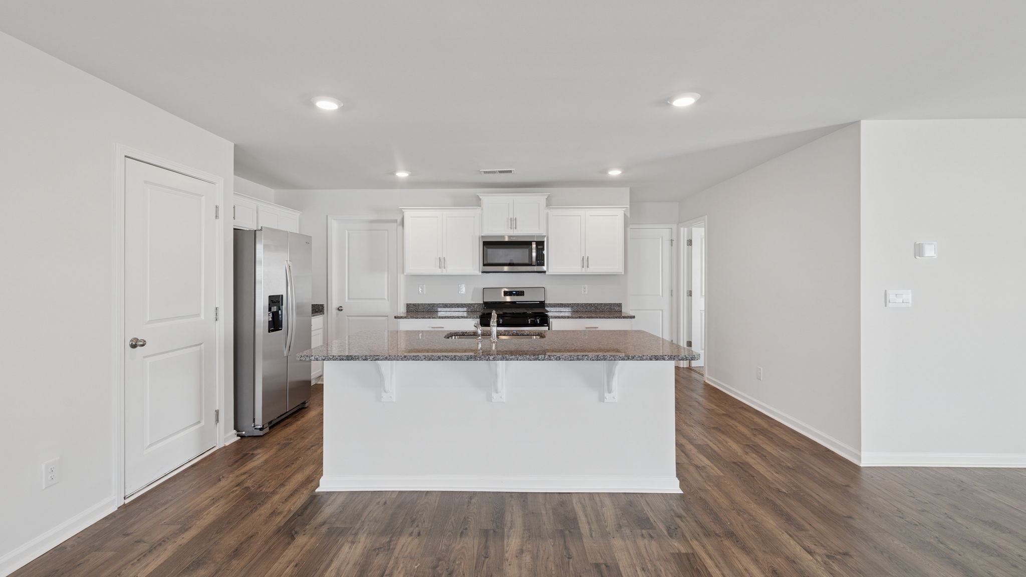 Kitchen open to the living areas.